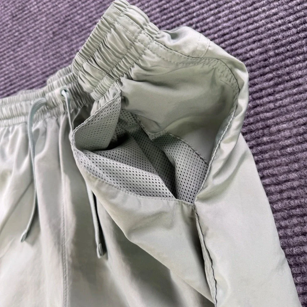 Nike Sportswear Woven‎ Flow Shorts Mens Medium Sage Green AR2382-386 Mesh Lined